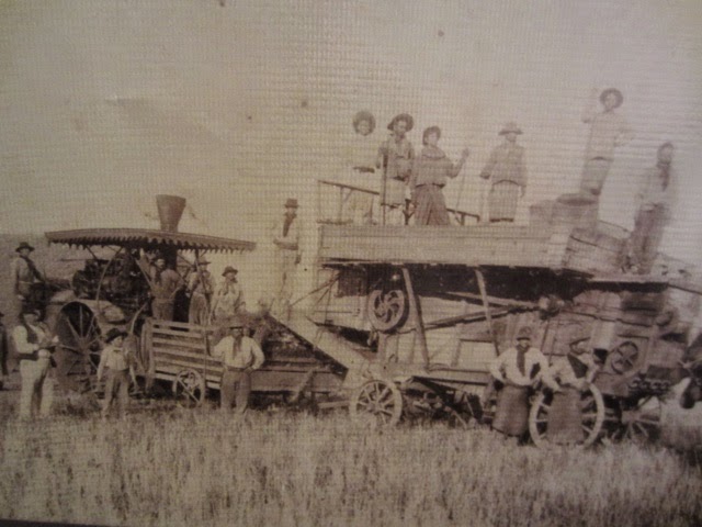 Fotos aus dem Archiv von José-Luis Eggel (dampfgetriebene Schlepper -- einer mit Dreschmaschine -- aus der Zeit nach 1900).