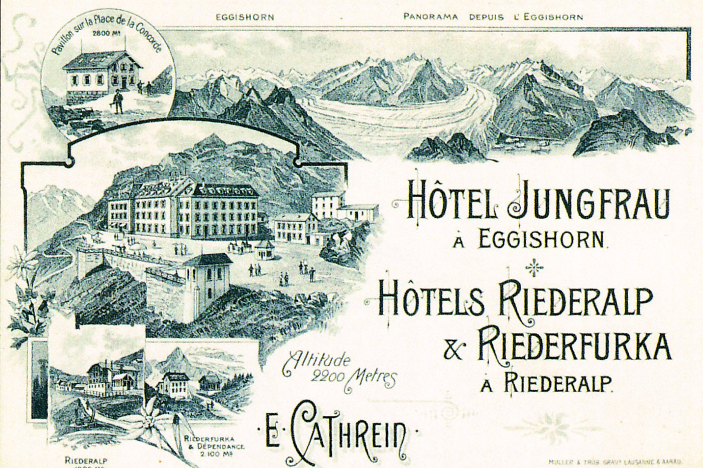 Hotelprospekt von Emil Cathrein.