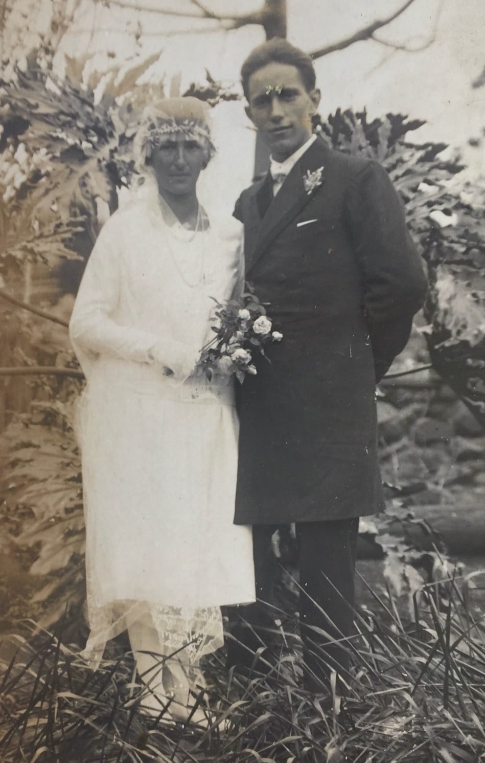 Hochzeitsfoto von Anna Theler und Walter Herzog, 1926 in Misiones.